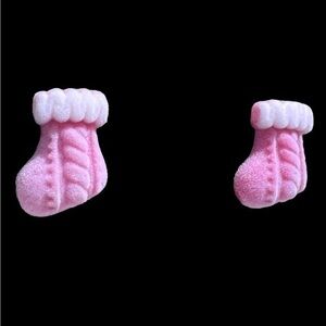 - Velvet christmas socks earrings
